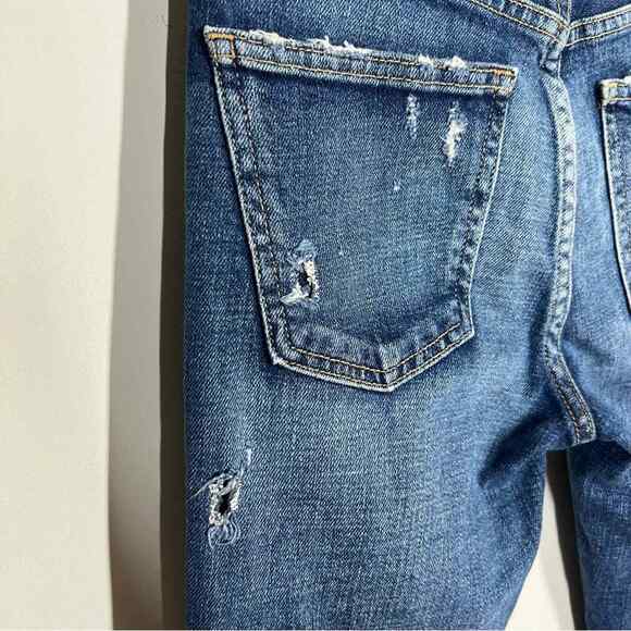 Moussy Vintage Sz 24 Womens MV Glendele Raw Hem Cropped Jeans - Picture 7 of 16